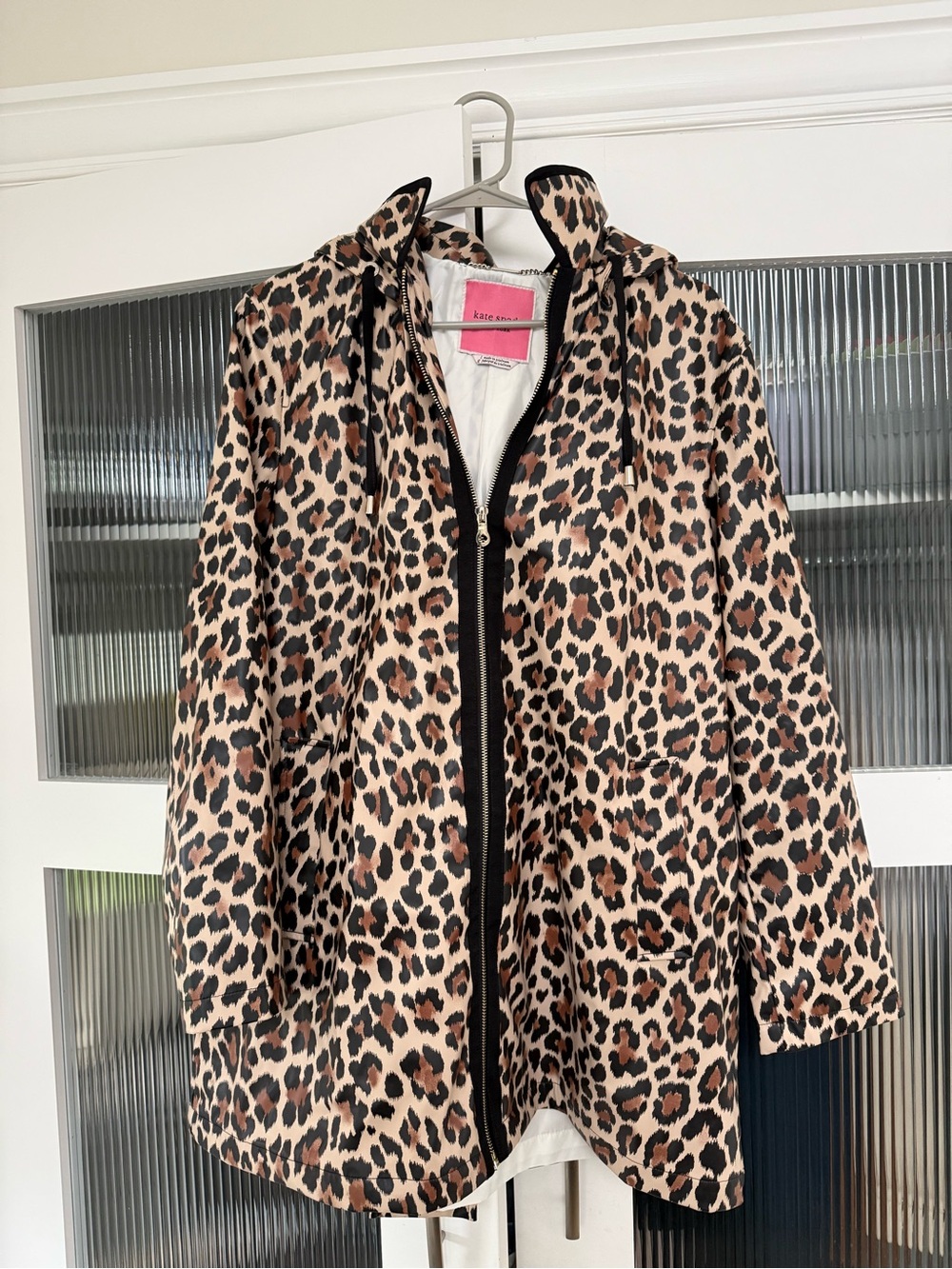 NWOT  kate spade Leopard Print Rain Jacket